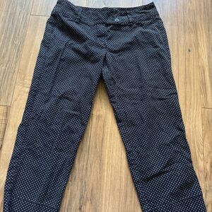 Loft Women's Navy and White Trousers